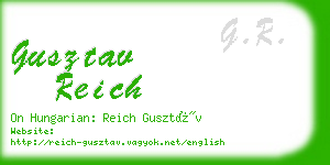 gusztav reich business card